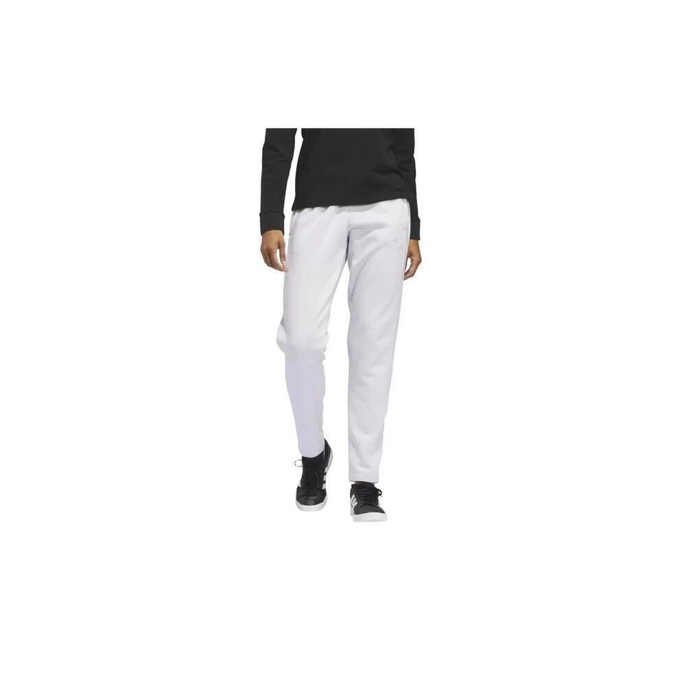 Adidas Women's Relaxed Fit Tapered Legs Fleece Pants Gray Size. L.   BA